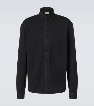 Saint Laurent Cotton Poplin Shirt In Black