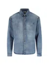 Saint Laurent Casual Shirt Cassandre Men In Blue