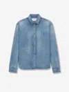 Saint Laurent Cassandre' Blue Cotton Shirt In Blue