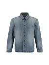 Saint Laurent Denim Shirt In Trouville Beach Blue