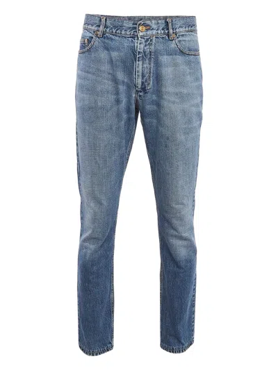 Pre-owned Saint Laurent Cassandre-detailed Jeans