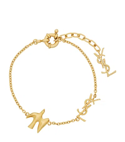 Saint Laurent Cassandre Dove Bracelet In Yellow