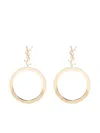 Saint Laurent Cassandre Drop Earrings In Dore