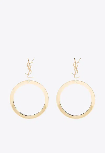 SAINT LAURENT CASSANDRE DROP EARRINGS