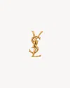 Saint Laurent Hammered Metal Cassandre Single Earring Accessories In Gold