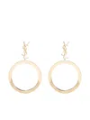 Saint Laurent Cassandre Drop Earrings In Gold