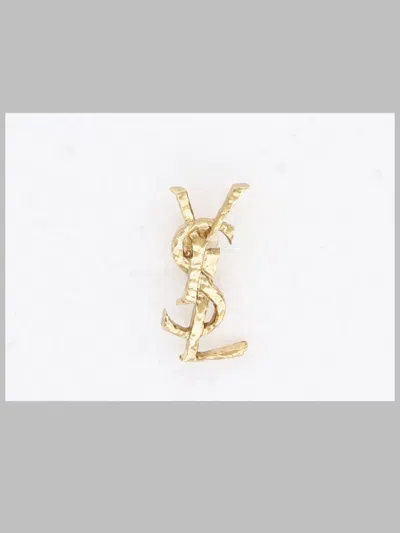 Saint Laurent Cassandre Earrings In Gold