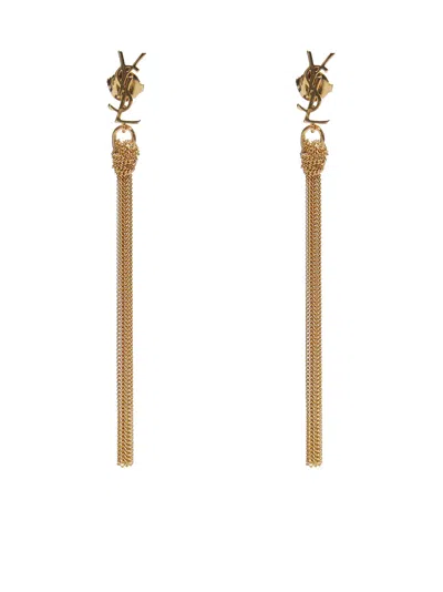 Saint Laurent Cassandre Earrings In Gold