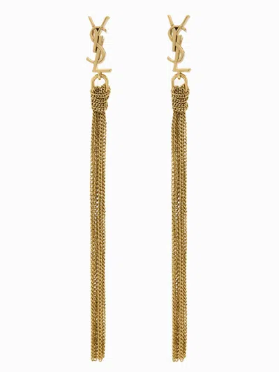 Saint Laurent Cassandre Earrings In Gold