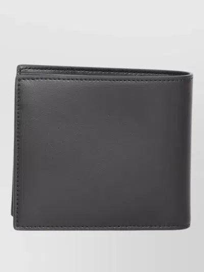 Saint Laurent Cassandre East West Compact Leather Wallet