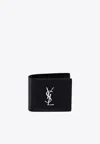 Saint Laurent Monogram Leather Wallet In Black