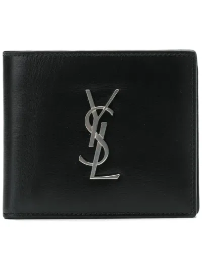 Saint Laurent Cassandre East/west Smooth Leather Wallet In White