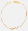 Saint Laurent Cassandre Embellished Bracelet In Gold