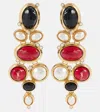 Saint Laurent Verzierte Ohrringe Cassandre In Multicolor