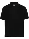Saint Laurent Shirt With Polo Collar And Short Sleeves In Black