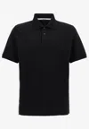 Saint Laurent Cassandre Polo Shirt In Black