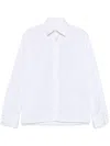 Shop Saint Laurent Cassandre-embroidered Shirt In White