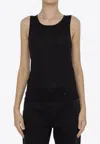 Saint Laurent Fitted Classic Tank Top In Black