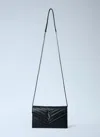 Saint Laurent Cassandre Envelop Chain Wallet In Black