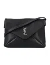 Saint Laurent Cassandre Envelope Messenger Bag In Black