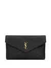 Saint Laurent Cassandre Envelope Pouch In Black