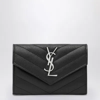 Saint Laurent Cassandre Envelope Small Black Wallet
