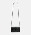 Saint Laurent Cassandre Envelope Small Leather Wallet On Chain In Black