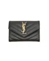 Saint Laurent Cassandre Envelope Wallet In Black