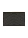Saint Laurent Cassandre Envelope Wallet In Black