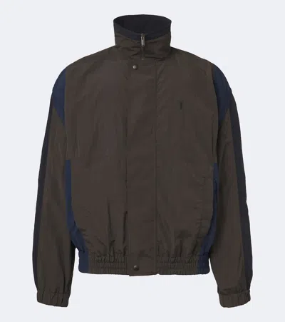 Saint Laurent Cassandre Faille Jacket In Brown