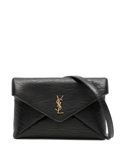 Saint Laurent Cassandre Flap Cross Body Bag In Black