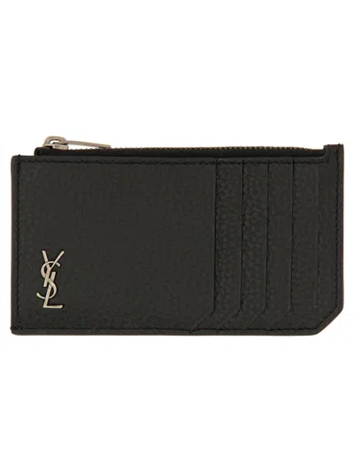 SAINT LAURENT SAINT LAURENT CASSANDRE FRAGMENTS CARD HOLDER