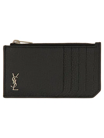 SAINT LAURENT CASSANDRE FRAGMENTS CARD HOLDER