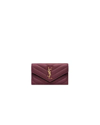 Saint Laurent Cassandre Fragments Leather Card Holder