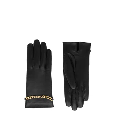 Saint Laurent Cassandre Gloves In Lambskin In Blue