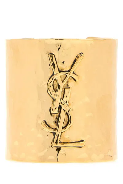 Saint Laurent Cassandre Gold Metal Bracelet 14 Cm