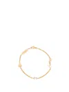Saint Laurent `cassandre` Heart Charm Bracelet In Metallic
