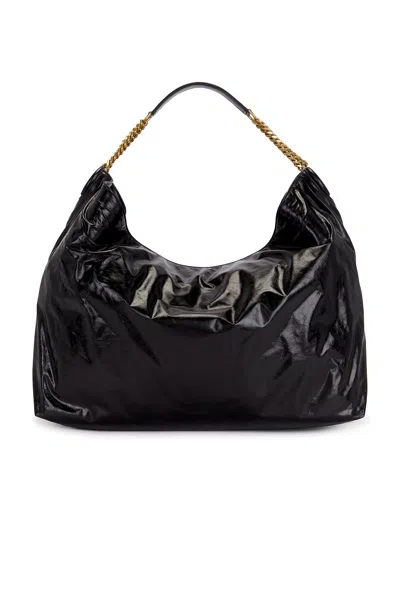 Saint Laurent Cassandre Hobo Bag In Nero