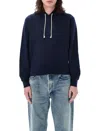 Saint Laurent Marine Cotton Sweaters In Blue