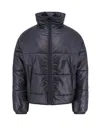 Saint Laurent Cassandre Padded And Quilted Nylon Jacket In Black