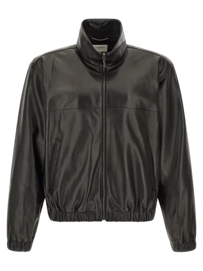 Saint Laurent Lamb Leather Jacket In Black