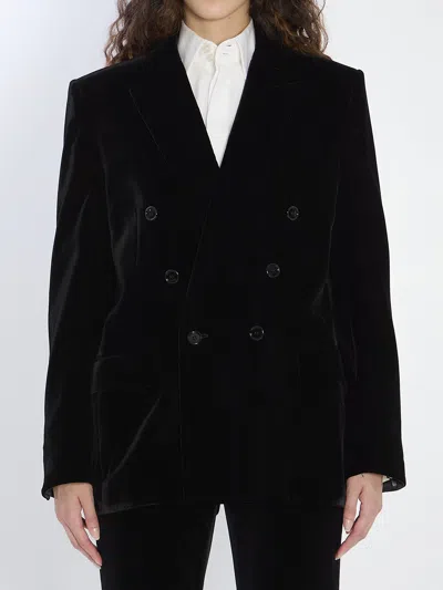 SAINT LAURENT SAINT LAURENT CASSANDRE JACKET IN VELVET