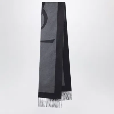 Saint Laurent Cassandre Jacquard Silk Scarf In Multi