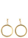 Saint Laurent Cassandre Pendant Hoop Earrings