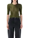 Saint Laurent Cropped Top With Cassandre