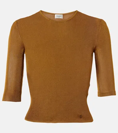 SAINT LAURENT CASSANDRE KNITTED TOP