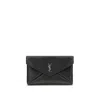 Saint Laurent Cassandre Large Envelope Clutch Bag In Black