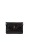 Saint Laurent `cassandre` Large `envelope` Pouch In Black