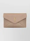 Saint Laurent Cassandre Large Envelope Style Clutch Bag In Brown