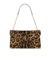 Saint Laurent Cassandre Large Pouch On Chain In Pony Hair Leather In Multi